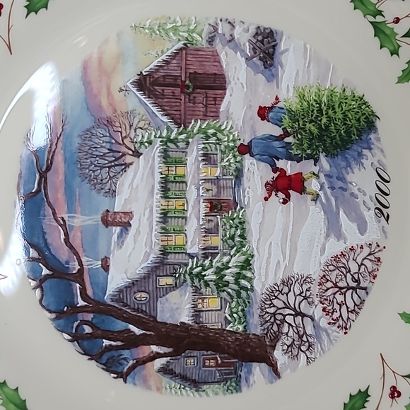 Lenox VTG 2000 Annual "Bringing Home Christmas" Holiday Collector Plate NIB/NWT - Picture 4 of 17